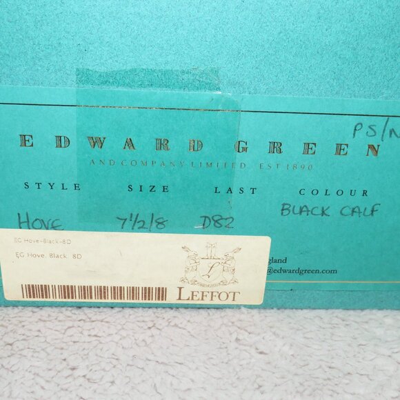 Edward Green x Leffot Hove Black Calf Leather Balmoral Monk Straps 8D NWB